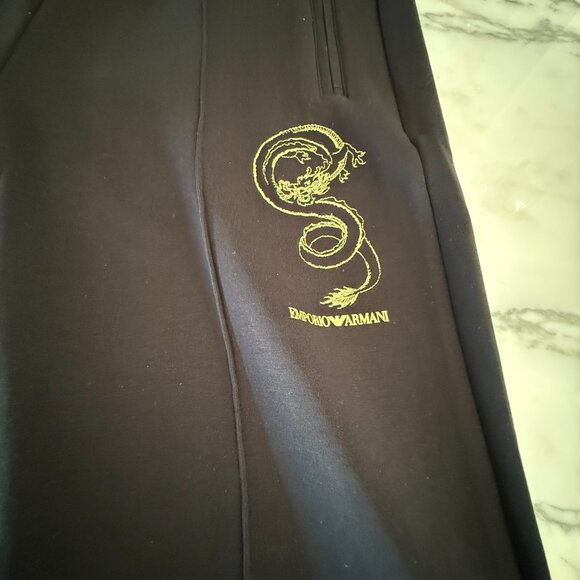 Empori Armani Men's Limited Edition Lunar New Year Capsule Dragon Joggers, M/L - Picture 6 of 9